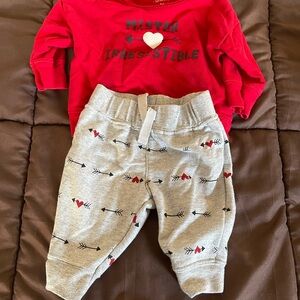 Carter's Red and Gray Kids Jogger Set